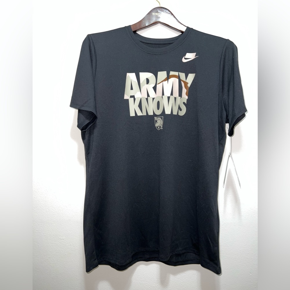 🆕 Nike Army West Point Athletics “Army Knows” Short Sleeve Women’s Dri-Fit Tee